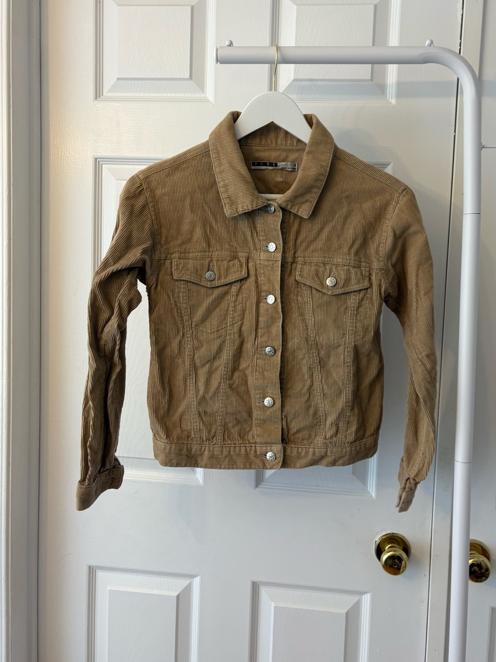 Beige Corduroy Button Up Jacket Size Extra Small Cotton - Picture 8 of 10